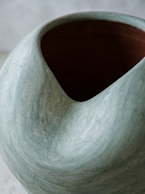 Authentic Moroccan Lime-based Plaster Vase