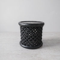 Handcrafted charcoal black walnut stool